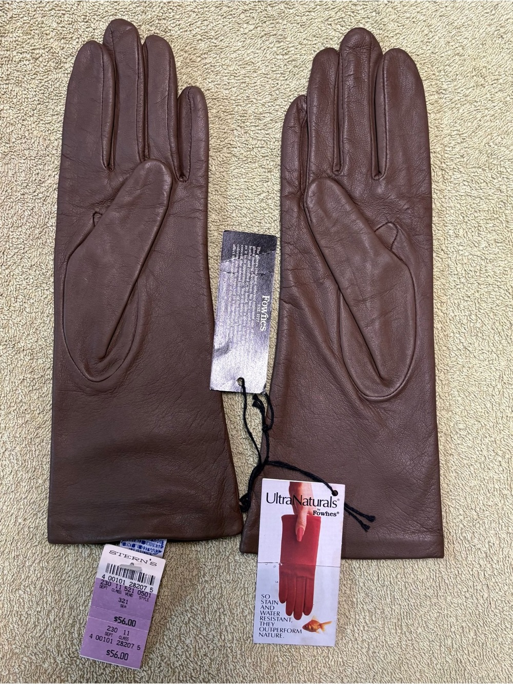 Fownes Ultra Naturals leather gloves.